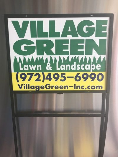 Sign for Village Green Lawn & Landscape