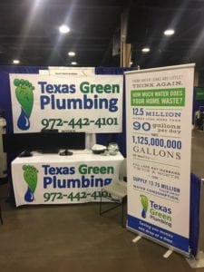 Banner and sign for Texas Green Plumbing