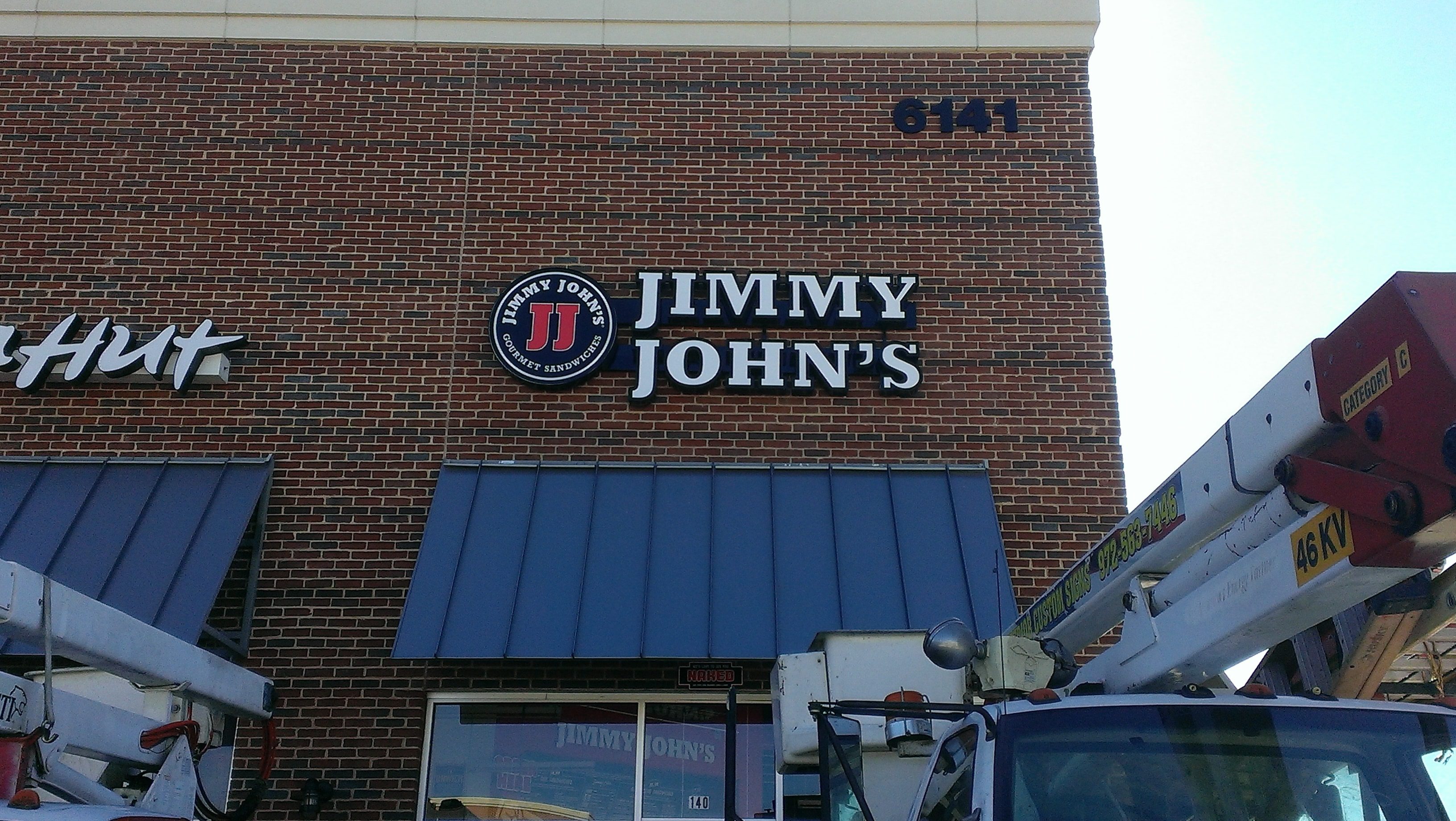 Storefront sign for Jimmy John's