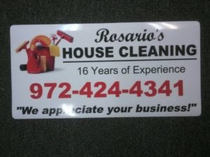 Car magnet for house cleaning company