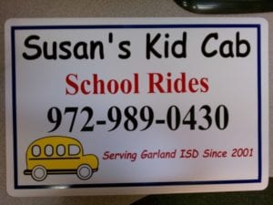 Car magnet for Kid's school rides cab company