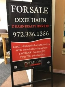 A for sale sign for D Hahn Realty Services